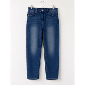 Sene True Straight Jeans Womens 40 x 33 Dark Blue Wash Faded Sur High Rise